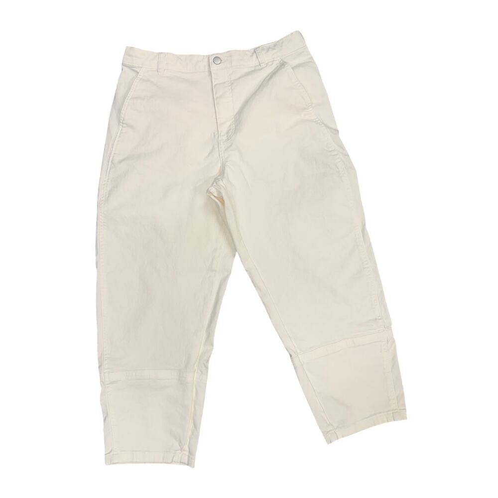Everlane Barrel Leg White Pant Jeans Off White Organic Cotton 14